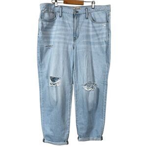 Madewell The Slouchy Boyjean Distressed Wrightlane Wash Women's Size: 32